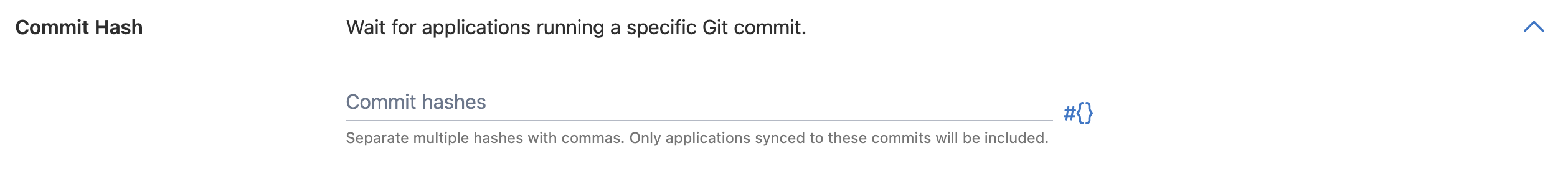 Wait for Argo CD Applications commit hash field configuration
