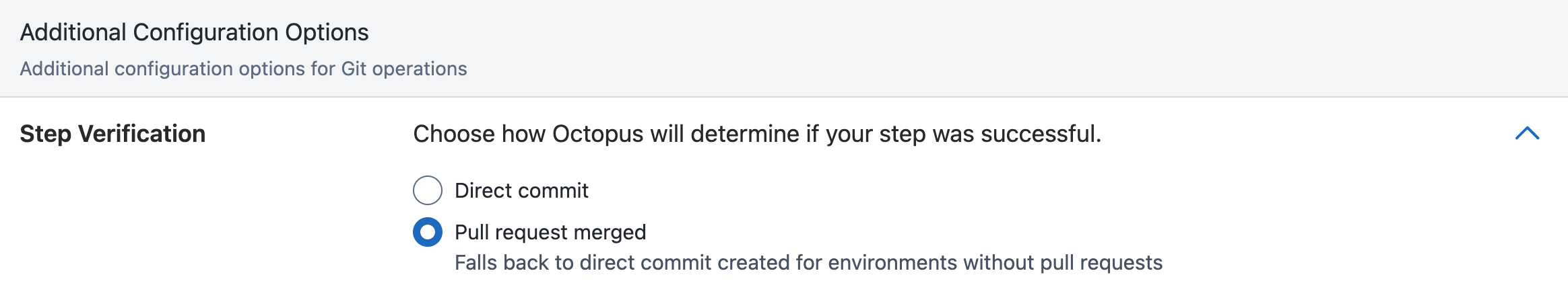 The step verification options in the process editor