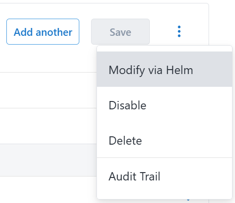 Kubernetes Agent Modify via Helm context menu item